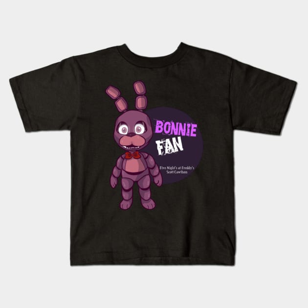 Five Night's at Freddy's Bonnie Fan T-Shirt Kids T-Shirt by Ready4Freddy